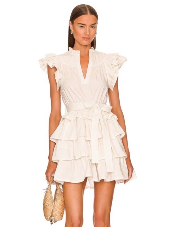 Ulla Johnson Dresses & Skirts - Ulla Johnson Lulua Tiered Ruffled Mini Dress in Bone size 6